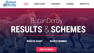 bhutan derby chart|Live Draw.